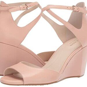 Cole Haan Sadie Wedge Sandal (Size: 8; Color: Mahogany Rose Leather)